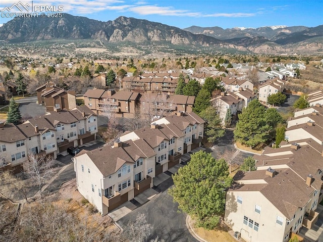 3272 Capstan Way, Colorado Springs, CO 80906 - birds eye view of property featuring a residential view and a mountain view
