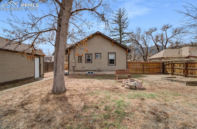 3010 W Kiowa St, Colorado Springs, CO 80904 - rear view of property featuring a fenced backyard