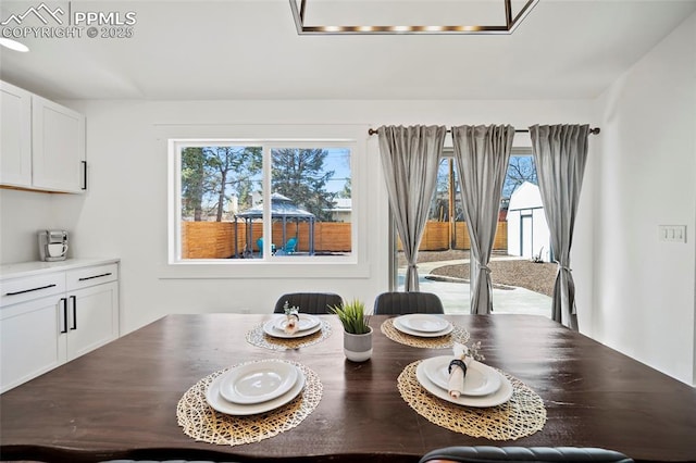 view of dining room