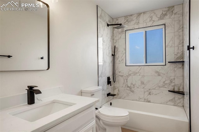 2118 S El Paso Ave, Colorado Springs, CO 80905 - full bathroom featuring toilet, vanity, and shower / bathing tub combination