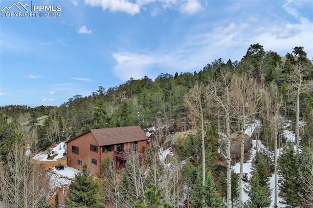 5865 Waterfall Loop, Manitou Springs, CO 80829 - drone / aerial view with a view of trees