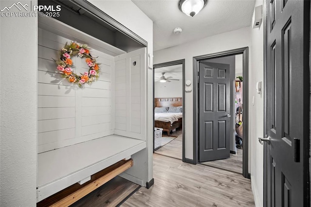 2219 Sonoma Dr, Colorado Springs, CO 80910 - mudroom with a ceiling fan and light wood-type flooring