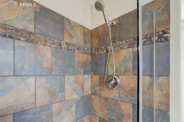 room details featuring tiled shower