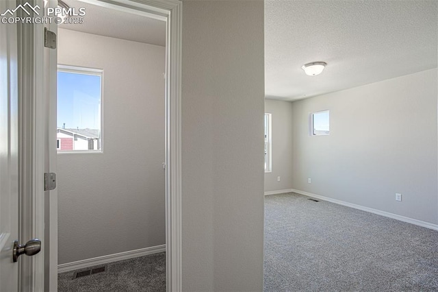 7372 Cornice Pt, Colorado Springs, CO 80923 - interior space featuring a textured ceiling, baseboards, and visible vents