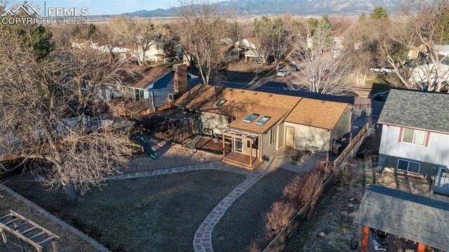 6745 Fielding Cir, Colorado Springs, CO 80911 - bird's eye view with a mountain view