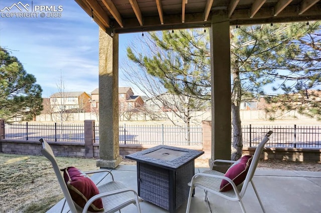 view of patio / terrace with a fenced backyard