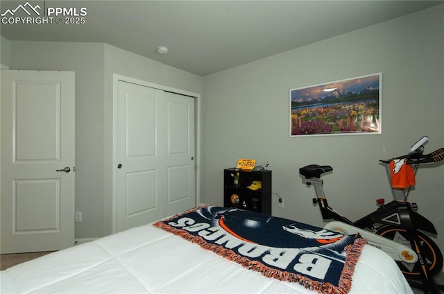 bedroom with a closet