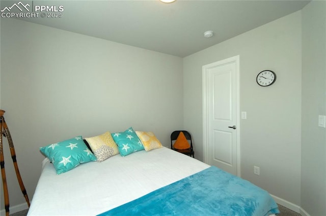 bedroom with baseboards