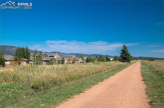 view of road featuring a mountain view
