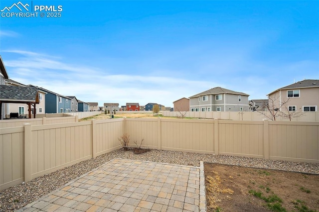 7718 Benecia Dr, Fountain, CO 80817 - view of patio featuring a residential view and a fenced backyard