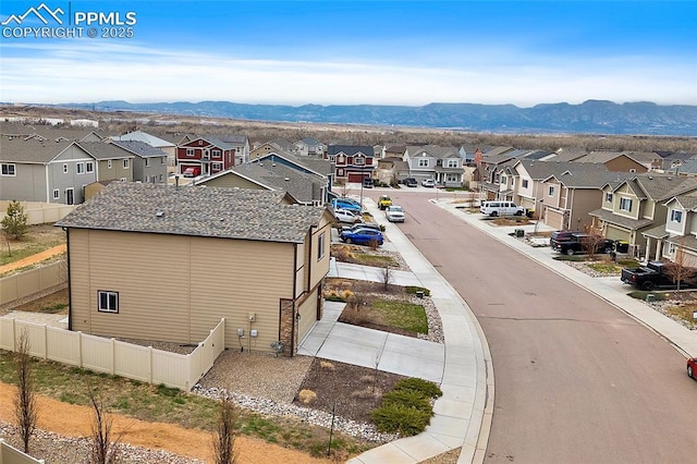 7718 Benecia Dr, Fountain, CO 80817 - bird's eye view featuring a mountain view and a residential view