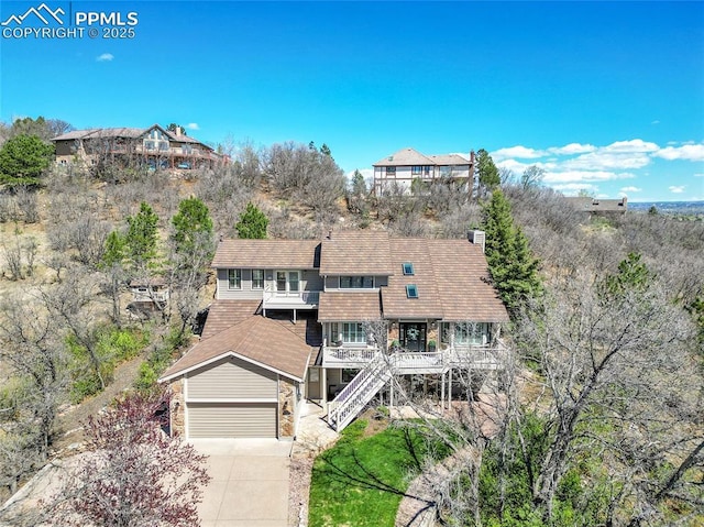view from above of property