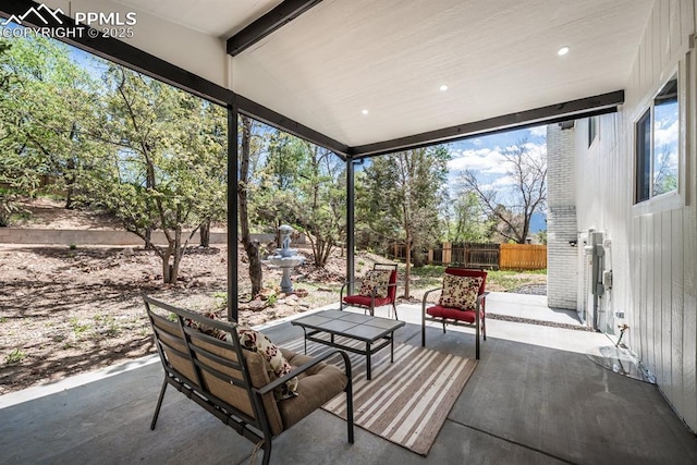 1021 Pioneer Ln, Colorado Springs, CO 80904 - view of patio featuring fence