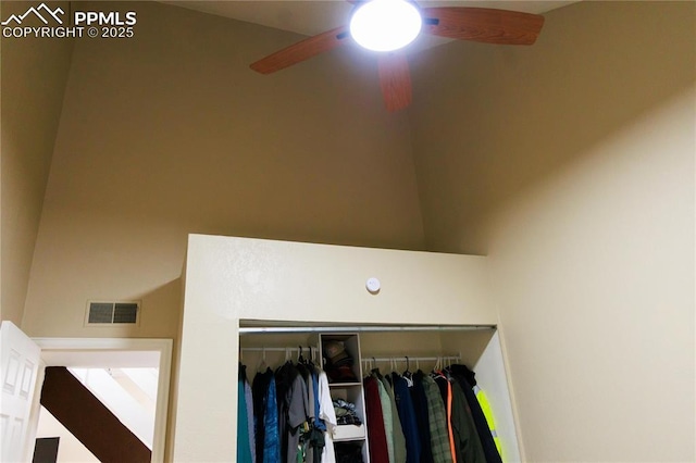 closet featuring visible vents