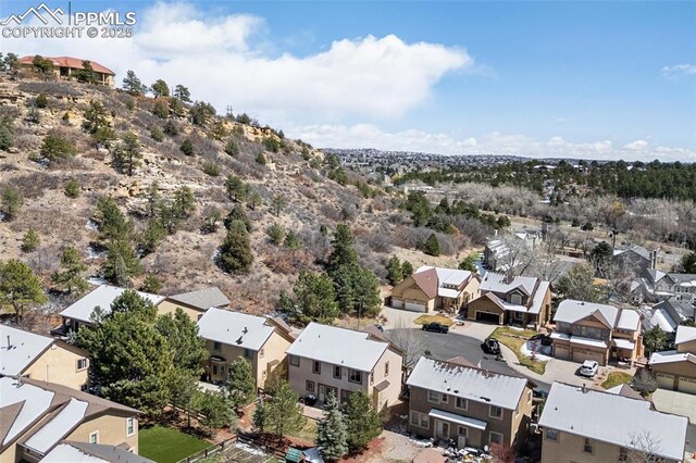 4454 College Park Ct, Colorado Springs, CO 80918 - bird's eye view with a residential view