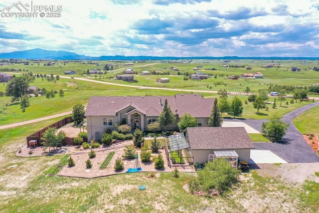 17035 Herring Rd, Colorado Springs, CO 80908 - aerial view with a rural view and a mountain view
