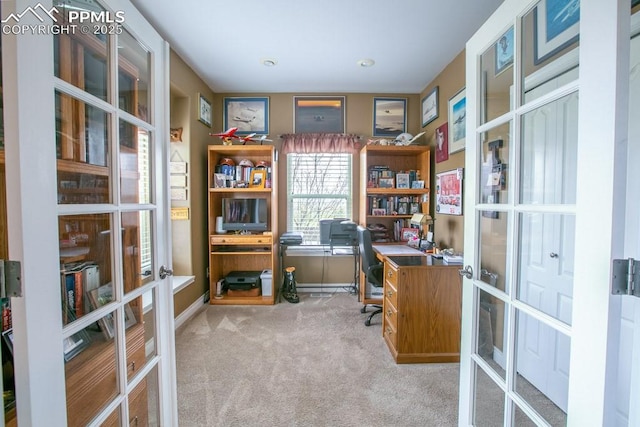 17035 Herring Rd, Colorado Springs, CO 80908 - office space with french doors, baseboards, and carpet