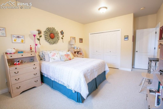 17035 Herring Rd, Colorado Springs, CO 80908 - bedroom featuring a closet, baseboards, and carpet