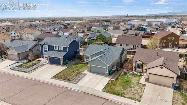 bird's eye view featuring a residential view