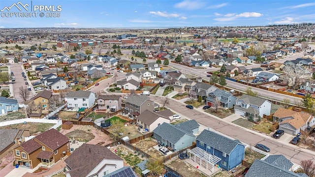 drone / aerial view with a residential view