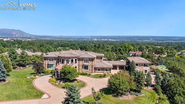 3870 S Club Dr, Colorado Springs, CO 80906 - drone / aerial view with a forest view