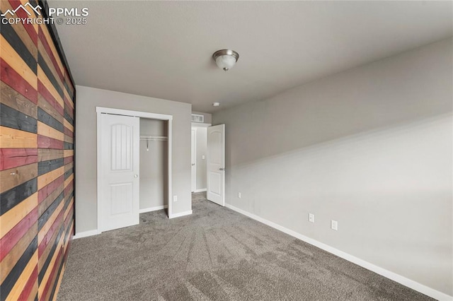 4691 Pleasant Port Vw, Colorado Springs, CO 80911 - unfurnished bedroom with a closet, carpet flooring, visible vents, and baseboards