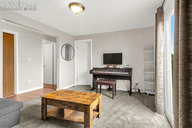 7775 Woody Creek Dr, Colorado Springs, CO 80911 - living room with baseboards and carpet flooring
