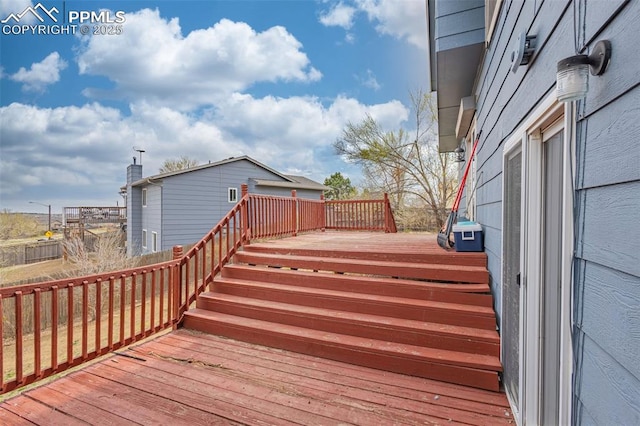 7775 Woody Creek Dr, Colorado Springs, CO 80911 - view of wooden terrace