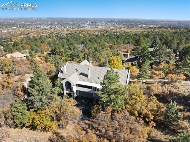 714 Southern Cross Pl, Colorado Springs, CO 80906 - bird's eye view with a view of trees