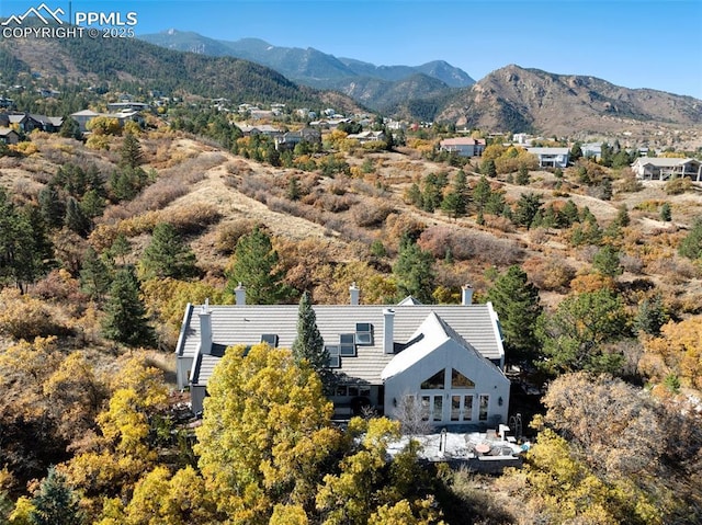 714 Southern Cross Pl, Colorado Springs, CO 80906 - drone / aerial view with a mountain view