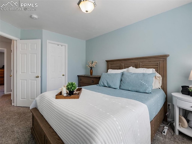 view of carpeted bedroom