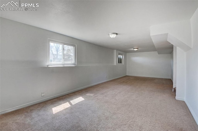 2518 Royalty Ct, Colorado Springs, CO 80904 - below grade area with carpet floors and baseboards