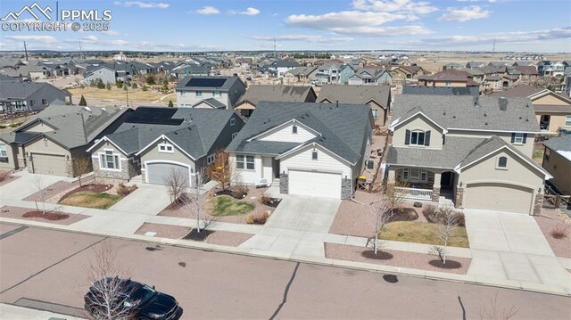 aerial view featuring a residential view