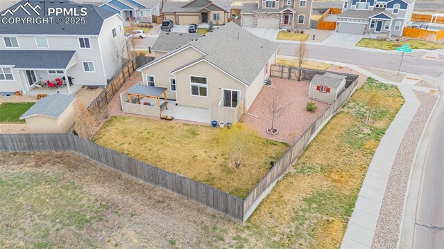 9712 Wando Dr, Colorado Springs, CO 80925 - aerial view with a residential view