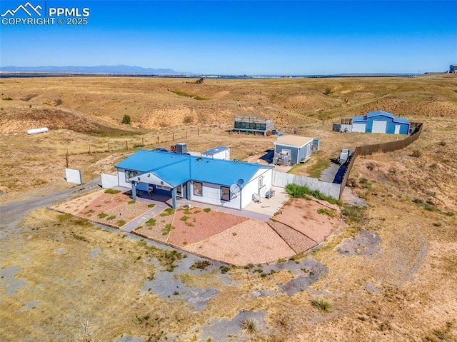 2801 Lime Rd, Pueblo, CO 81006 - bird's eye view with a mountain view, a rural view, and a desert view