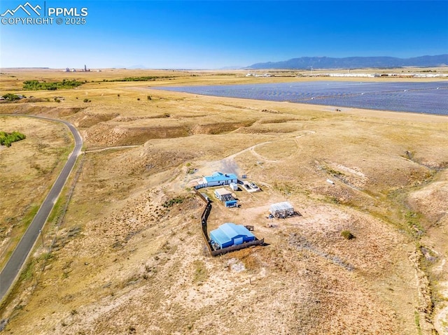 2801 Lime Rd, Pueblo, CO 81006 - bird's eye view featuring a rural view and a mountain view