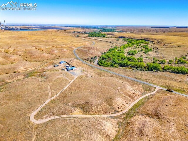 2801 Lime Rd, Pueblo, CO 81006 - aerial view featuring a water view and a rural view