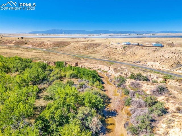 2801 Lime Rd, Pueblo, CO 81006 - birds eye view of property featuring a mountain view and a rural view