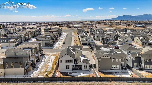 5894 Spring Breeze Dr, Colorado Springs, CO 80923 - aerial view featuring a mountain view and a residential view