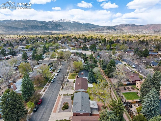 2928 Drakestone Dr, Colorado Springs, CO 80909 - aerial view featuring a residential view and a mountain view