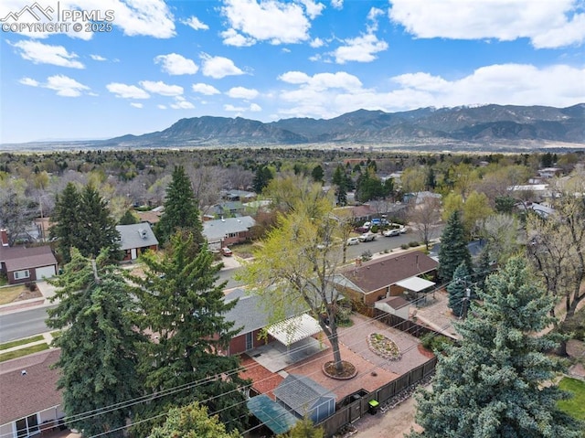 2928 Drakestone Dr, Colorado Springs, CO 80909 - aerial view featuring a mountain view and a residential view