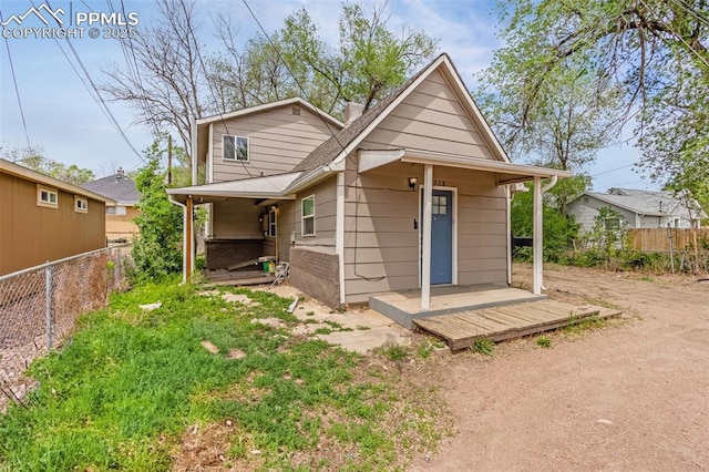 738 Harrison Pl, Colorado Springs, CO 80905 - view of front of property featuring a fenced backyard
