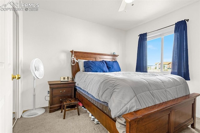 2951 Poughkeepsie Dr, Colorado Springs, CO 80916 - carpeted bedroom with baseboards and a ceiling fan