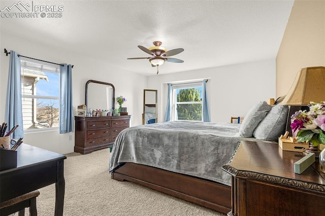 2951 Poughkeepsie Dr, Colorado Springs, CO 80916 - bedroom featuring light carpet and ceiling fan