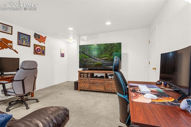 2951 Poughkeepsie Dr, Colorado Springs, CO 80916 - carpeted home office featuring recessed lighting