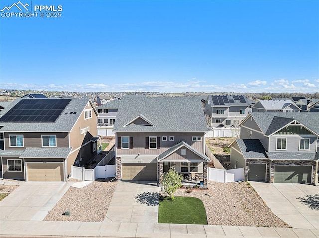 bird's eye view featuring a residential view
