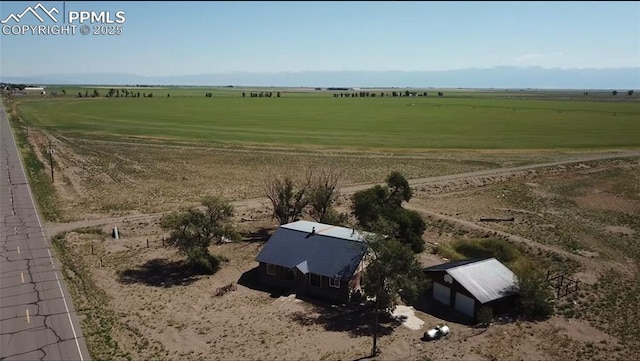 bird's eye view with a rural view