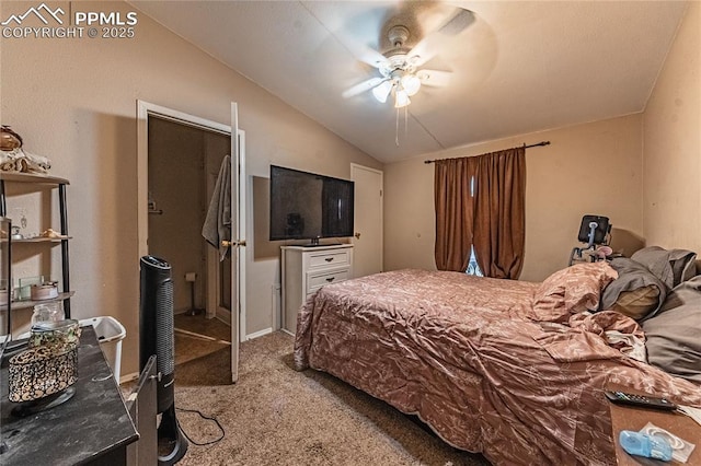 735 E Vermijo Ave, Colorado Springs, CO 80903 - carpeted bedroom featuring ceiling fan and lofted ceiling