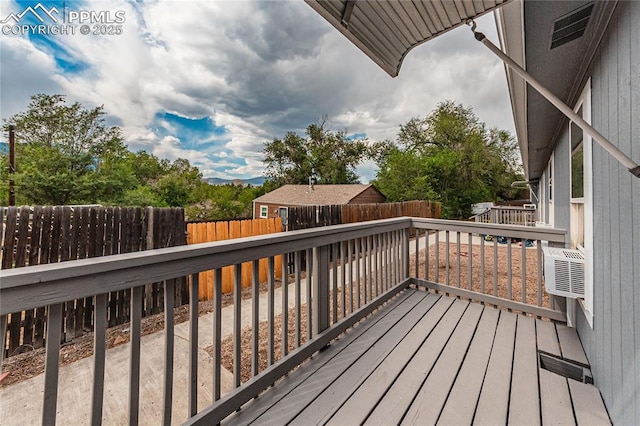 735 E Vermijo Ave, Colorado Springs, CO 80903 - wooden terrace featuring a fenced backyard