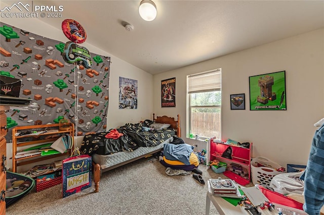 735 E Vermijo Ave, Colorado Springs, CO 80903 - bedroom featuring lofted ceiling and carpet